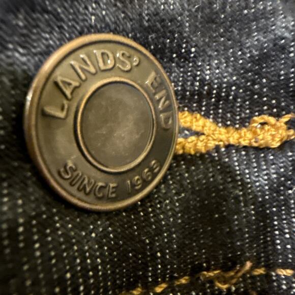 Lands End Mid Rise Straight Jeans Womens Size 14 Blue Stretch Denim Pockets - Picture 6 of 13